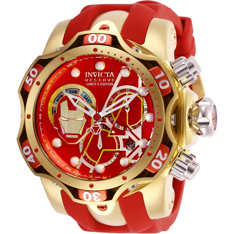 Invicta Marvel Limited Edition Ironman Tony Stark Chronograph Red