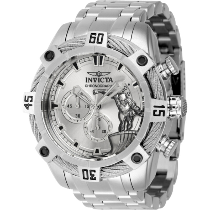 Invicta Marvel Silver Surfer Chronograph Quartz Silver Dial Men's