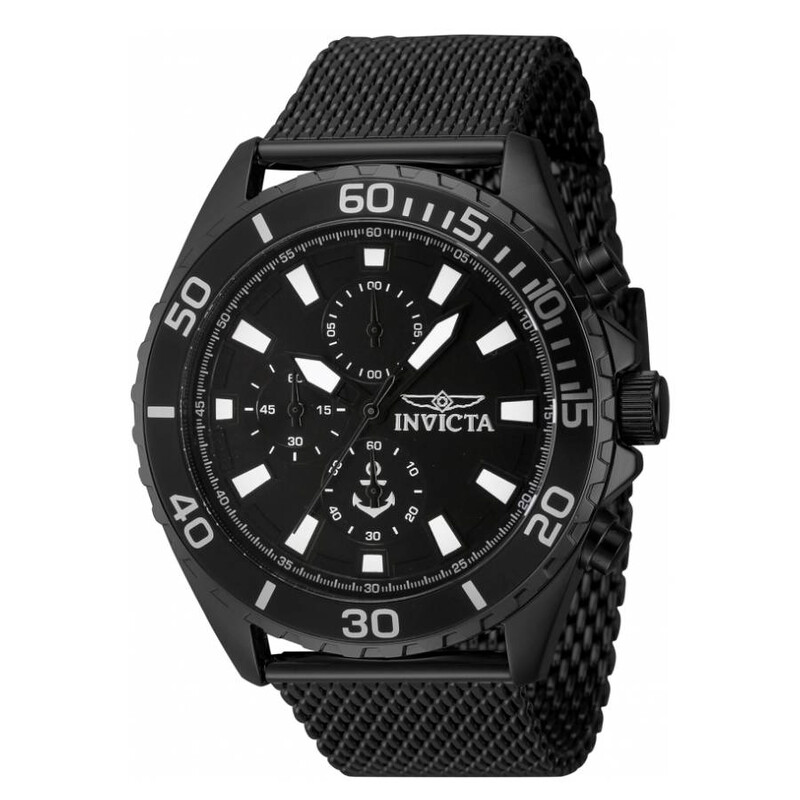 Men’s black invicta watch Invicta Pro Diver Men 48mm Stainless Steel Black Black Dial  main image 3