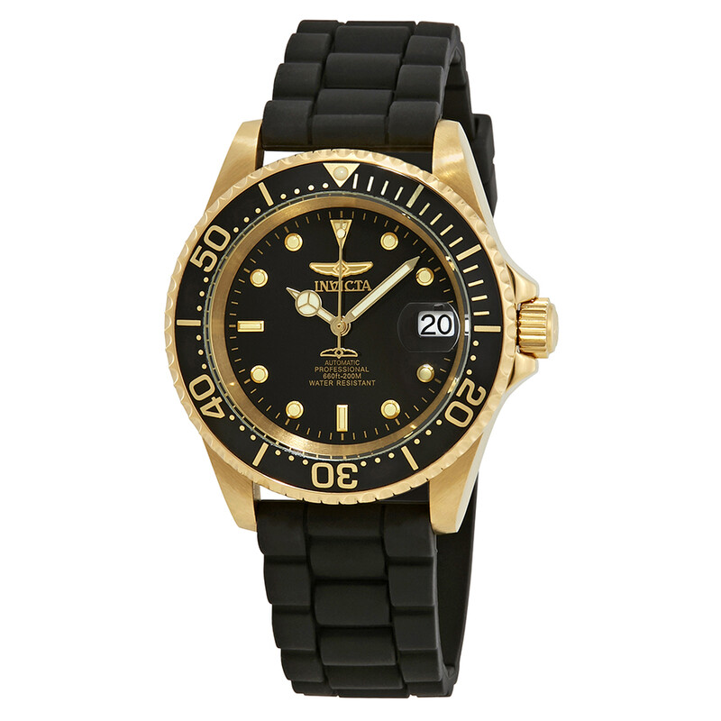 NWT Invicta Pro Diver Automatic Black Dial Gold-plated Men\'s Watch NEW!! Invicta Pro Diver Mens Watch 51mm Steel Gold Tone Case  main image 3