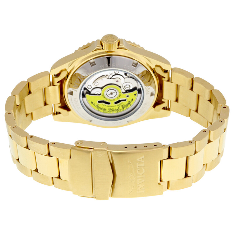 Invicta Pro Diver Automatic Blue Dial Yellow Gold-plated Men's