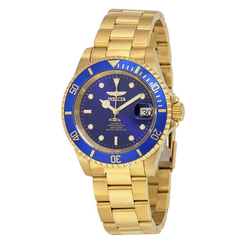 Invicta Pro Diver Automatic Blue Dial Yellow Gold-plated  display picture 1