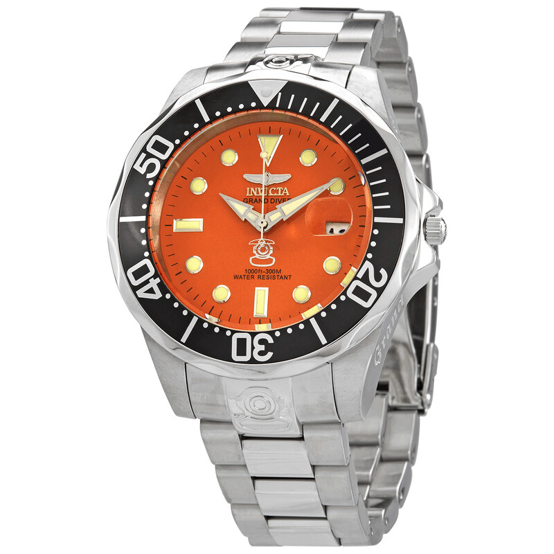 Invicta Pro Diver Automatic Orange Dial Men's Watch 4186
