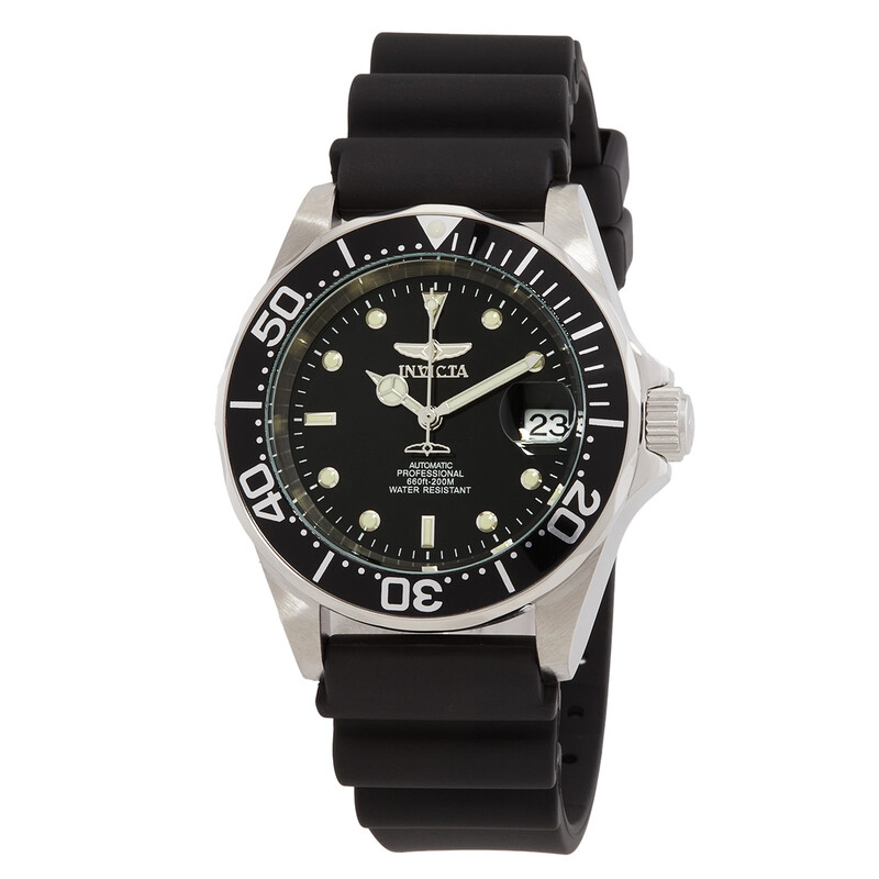 Invicta Pro Diver Automatic Steel Black Rubber Men