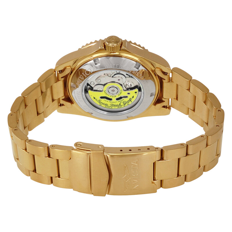 Invicta Pro Diver Black Dial Yellow Gold-plated Men's Watch 8929C