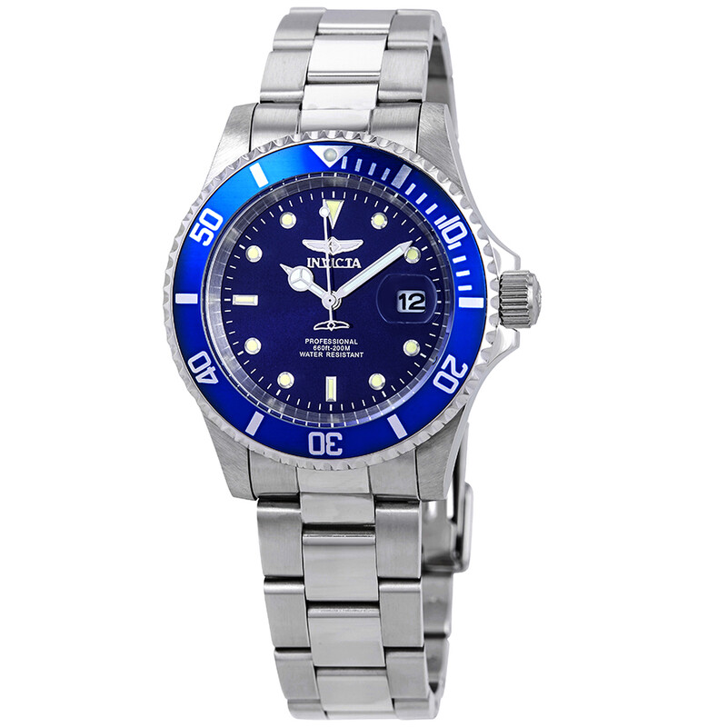 インメトリィ Invicta Pro Diver Blue Dial Stainless Steel 40 mm Men's Watch