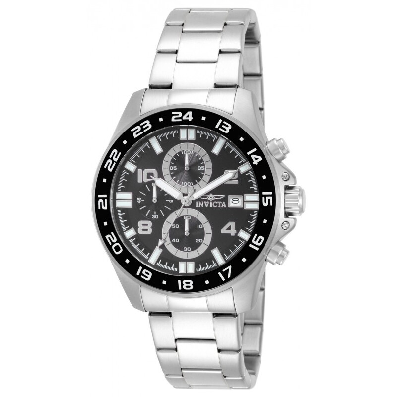 Invicta Pro Diver Chronograph Black Dial Stainless Steel Men's Watch ...
