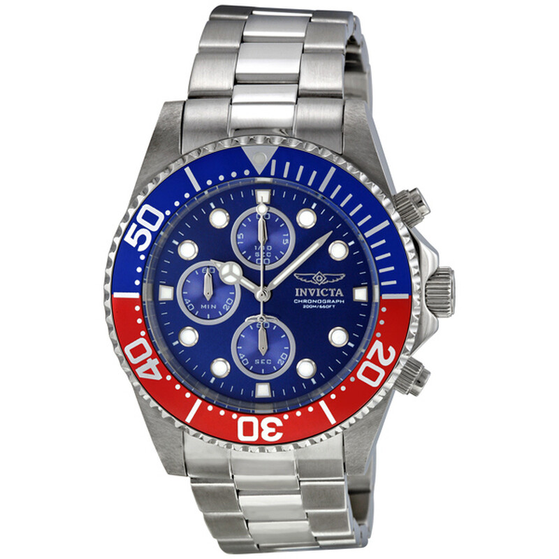 NWT Invicta Pro Diver Chronograph Blue Dial Pepsi Bezel Men\'s Watch Pepsi Bezel Invicta Pro Diver Blue Dial Model 17047 Invicta  main image 4