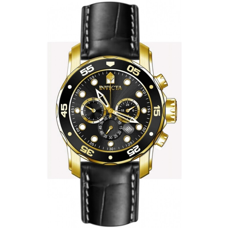 Invicta Pro Diver Chronograph GMT Quartz Black Dial Men's Watch
