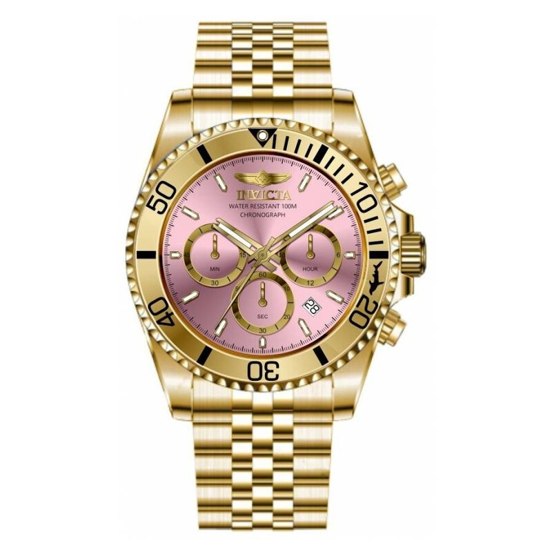 4℃ ウォッチ ピンクゴールド Invicta Pro Diver Chronograph Quartz Pink Dial Men's Watch 49836