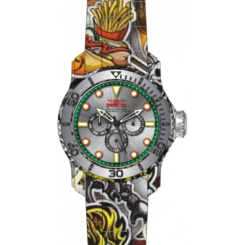 Invicta Pro Diver Date Day Quartz Silver Dial Men's Watch 47854