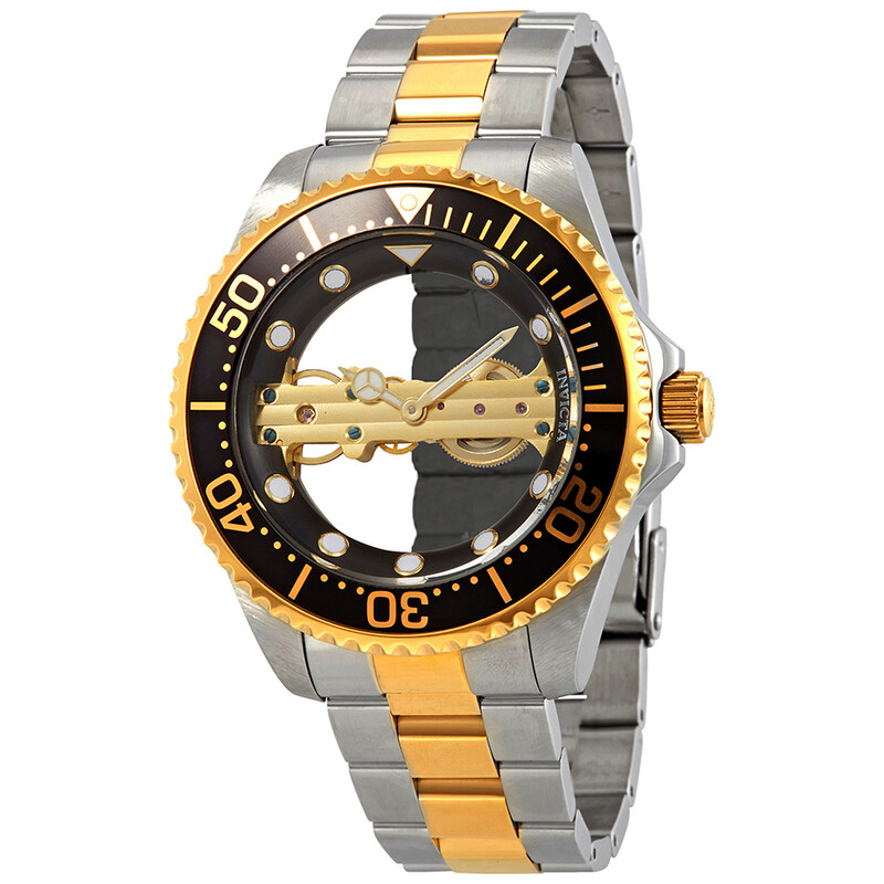 Invicta Pro Diver Ghost Bridge Gold Dial Hand Wind Men's Watch