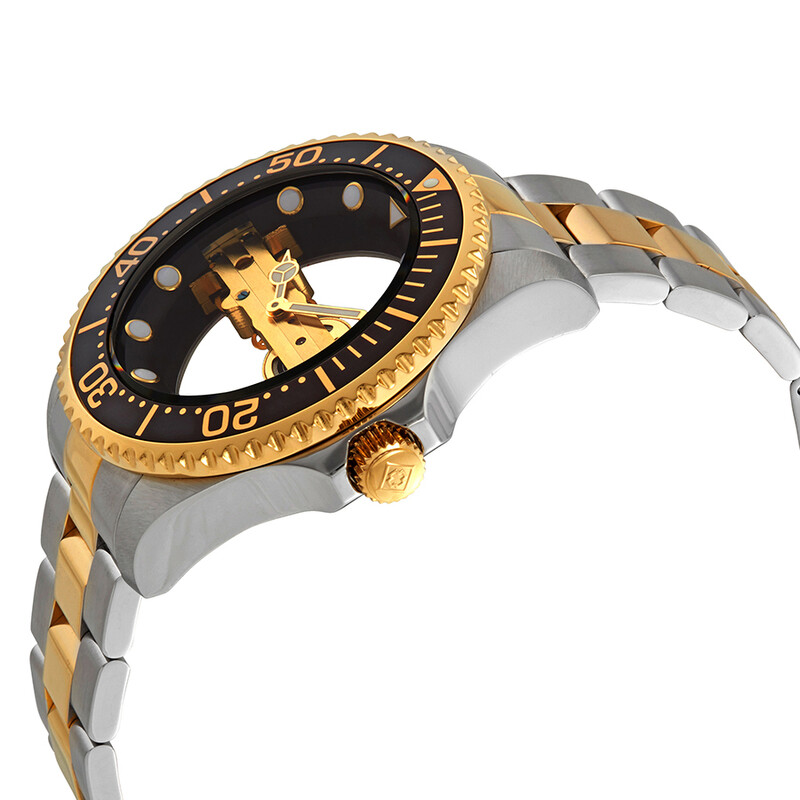 Invicta Pro Diver Ghost Bridge Gold Dial Hand Wind Men's Watch