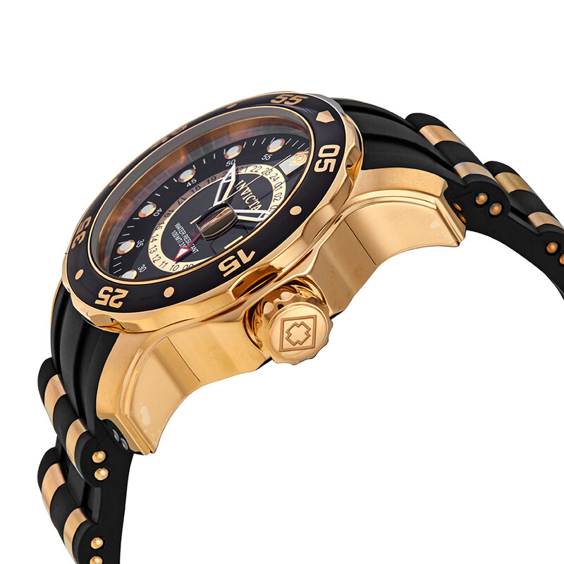 インビクタ Invicta Men's 6991 Pro Diver Collection GMT Black Dial Black Polyurethane Watch 男性 メンズ 腕時計 Invicta Pro Diver GMT Black Dial Men's Watch 6991 843836069915