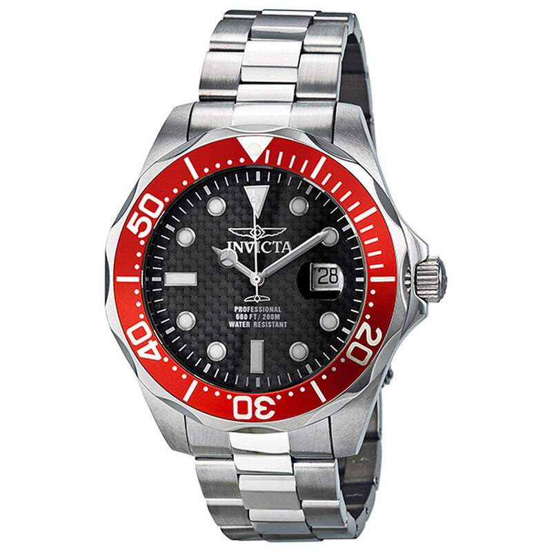 Invicta Pro Diver Grand Diver Black Carbon Fiber Dial Men's Watch