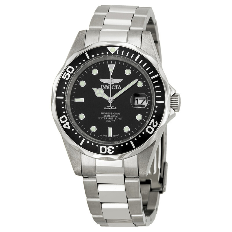 Invicta Pro Diver Black Dial Stainless Steel Men display picture 1