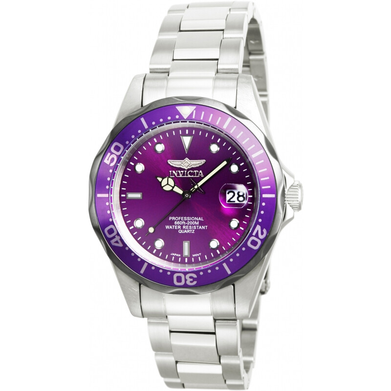 Invicta Pro Diver Purple Dial Men's Watch 12815 722631431519 - Pro