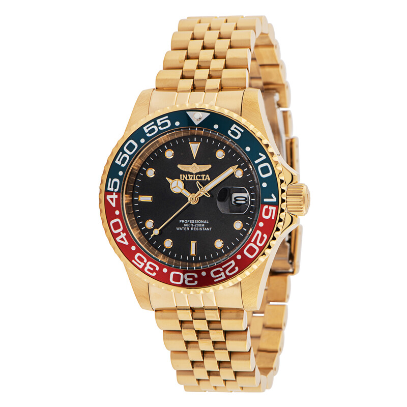 Invicta Pro Diver Quartz Black Dial Pepsi Bezel Men's Watch 36041