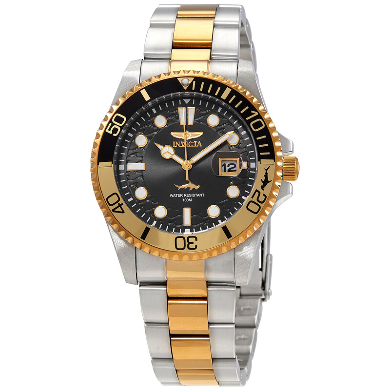 その他 GOLD999.9 Invicta Pro Diver Quartz Black Dial Two-tone Men's Watch 30944