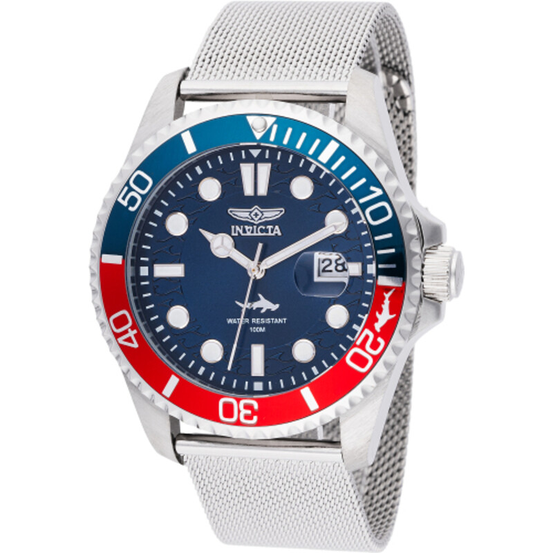Invicta Pro Diver Quartz Blue Dial Pepsi Bezel Men's Watch 47175