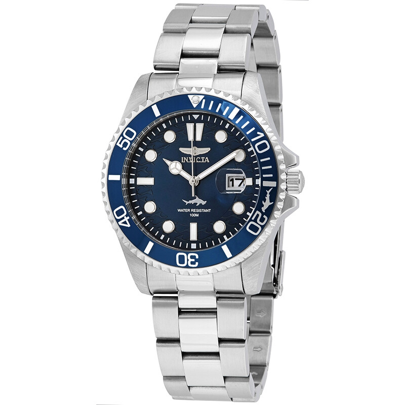 Invicta Pro Diver Quartz Blue Dial Stainless Steel Men's Watch