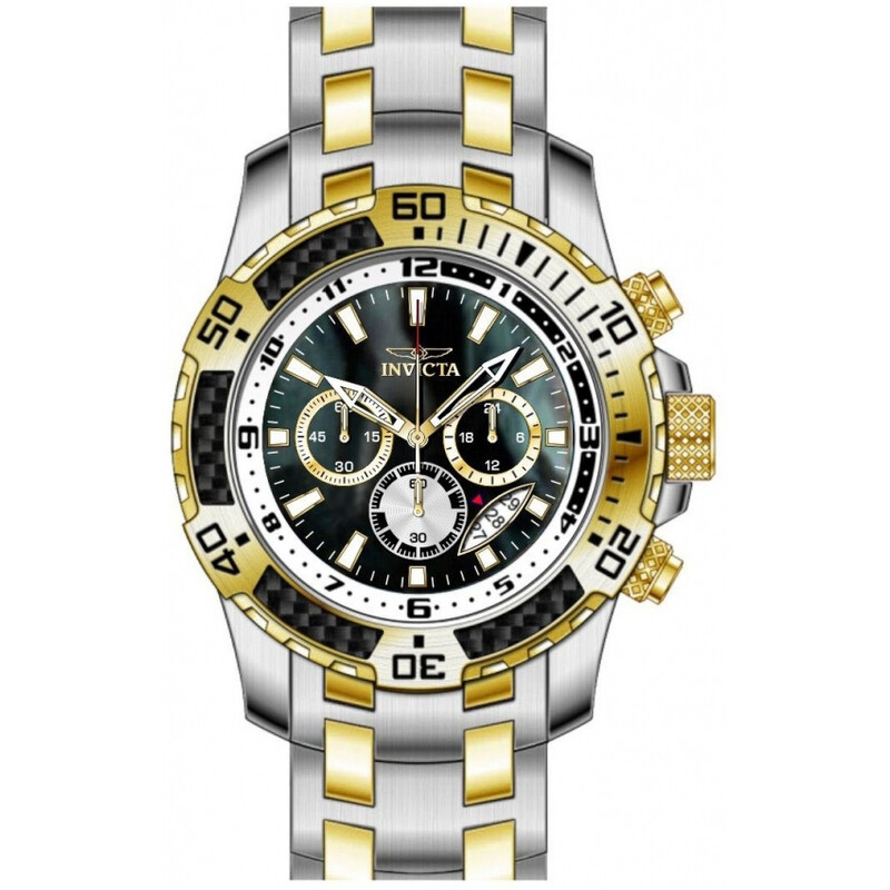 Invicta Pro Diver SCUBA Chronograph GMT Quartz Black Dial  display picture 3