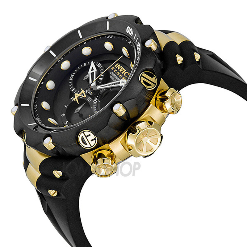 Invicta Reserve Venom II Black Dial Black Polyurethane Men's Watch