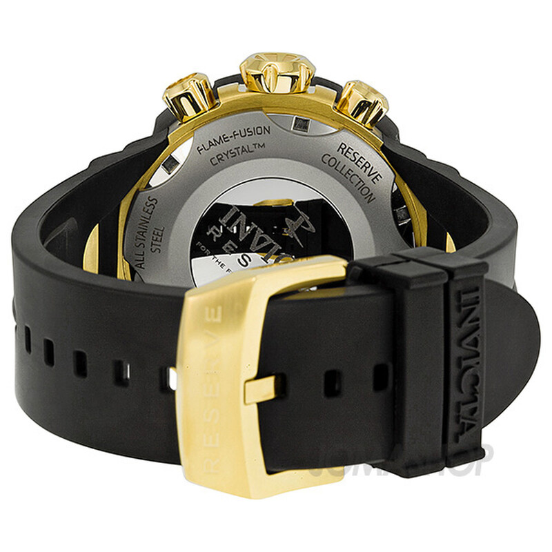 Invicta Reserve Venom II Black Dial Black Polyurethane Men's Watch