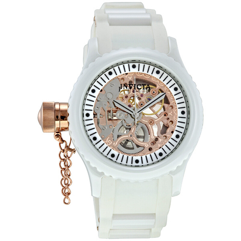 Invicta Russian Diver White Ceramic Skeleton Dial Ladies  display picture 1