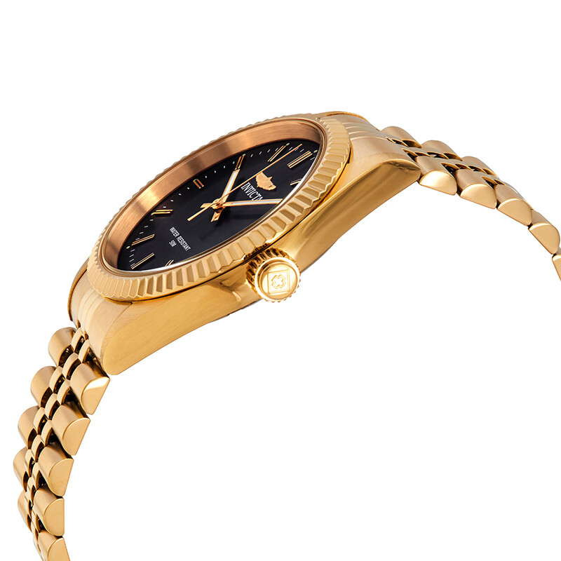 Invicta Specialty Black Dial Yellow Gold-tone Men's Watch 29383