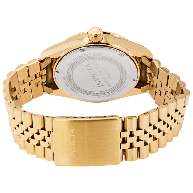 Invicta Specialty Black Dial Yellow Gold-tone Men's Watch 29383