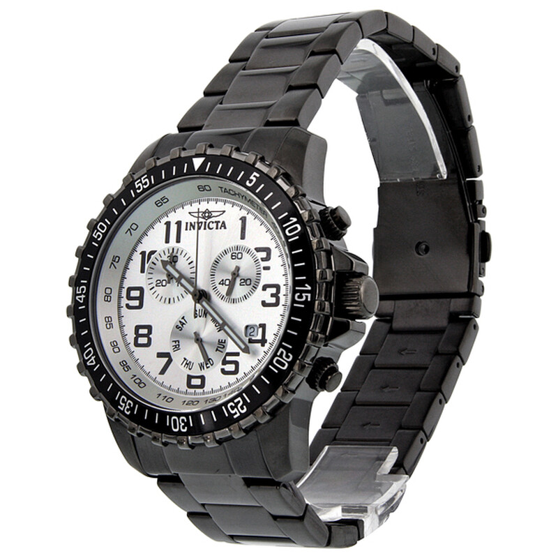 [インビクタ]Invicta スペシャルティ ブラック/シルバー 11370 メンズ Invicta Specialty Pilot Chronograph Silver Dial Men's Watch 11370