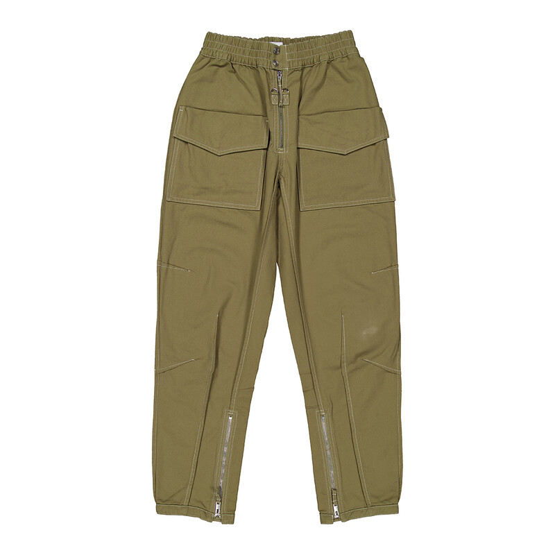マルコ Isabel Marant Men's Khaki Tilseno Cotton Carrot Pants, Size X
