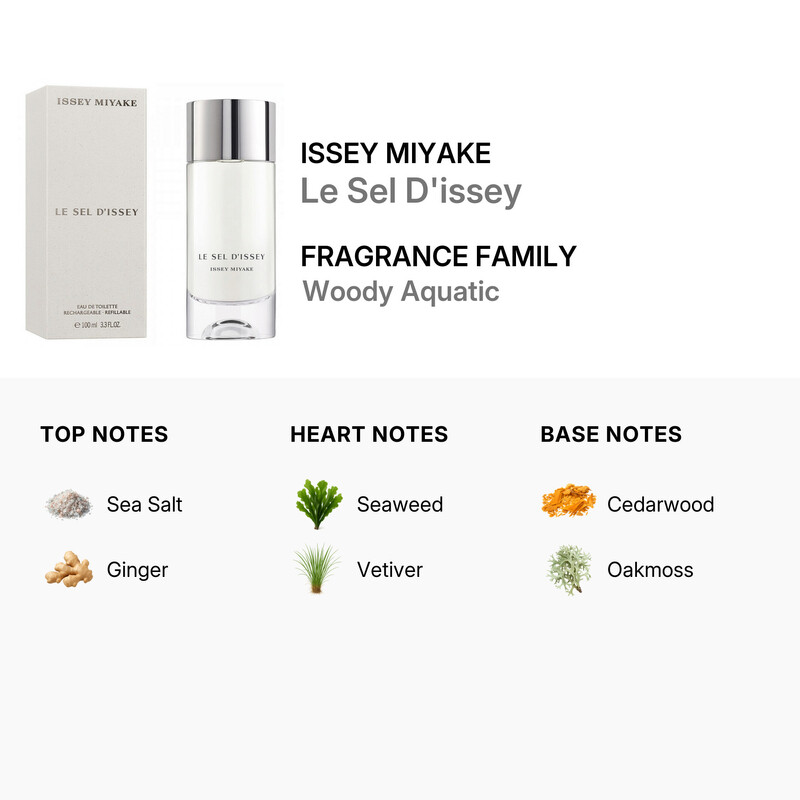 Issey Miyake Men's Le Sel D'issey EDT Spray 3.4 oz Fragrances