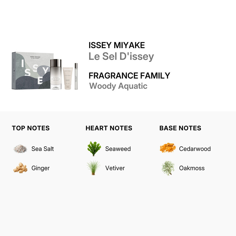 Issey Miyake Men's Le Sel D'issey 3pcs EDP Gift Set Fragrances