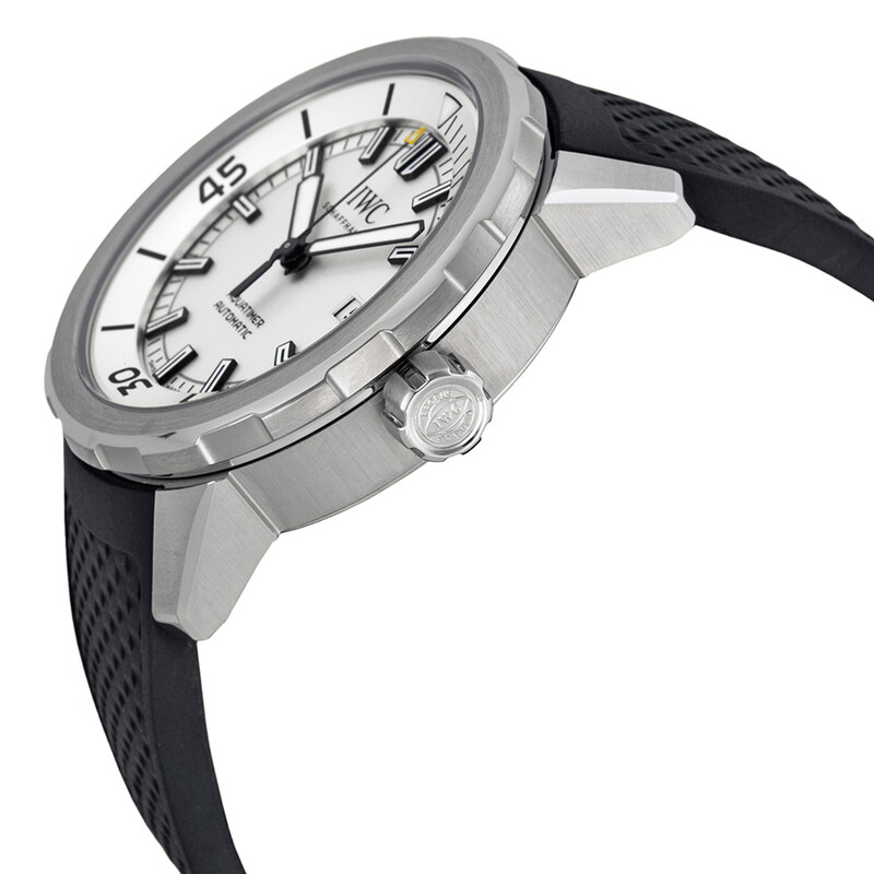 IWC Aquatimer Automatic Silver Dial Black Rubber Men's Watch