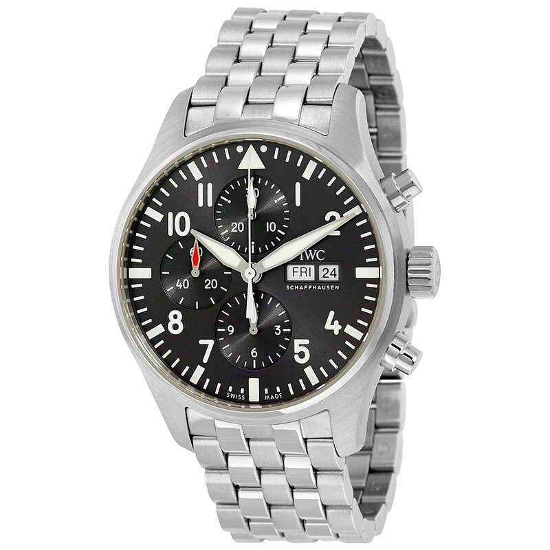 IWC Pilot Spitfire Automatic Chronograph Grey Dial Men's Watch