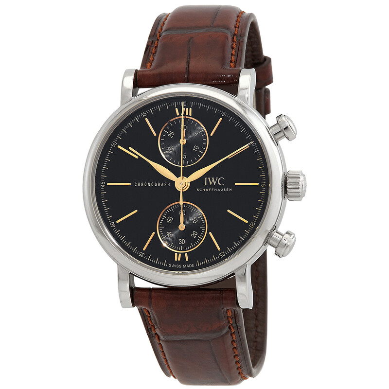 IWC Portofino Chronograph 39 Automatic Black Dial Men's Watch