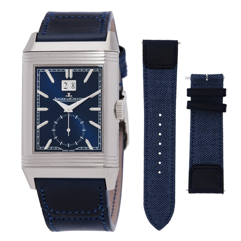 Jaeger LeCoultre Reverso Tribute Geographic World Time Blue Dial