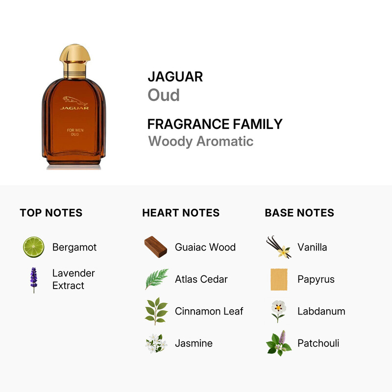 Jaguar Men's Oud EDP Spray 3.4 oz Fragrances 7640171193205