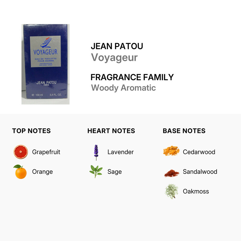 Jean Patou Voyageur 3.4 oz Eau De Toilette Spray For Men