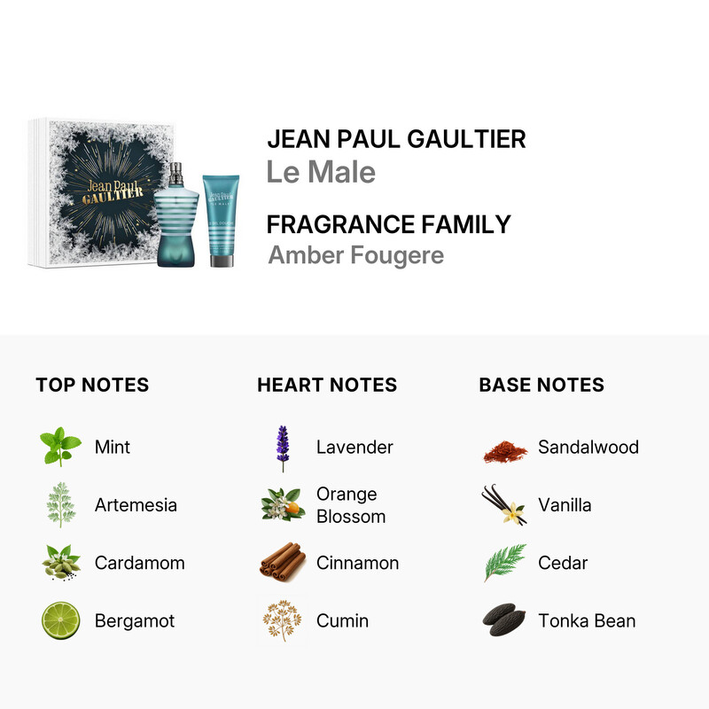 Jean Paul Gaultier Men's Le Male Gift Set Fragrances 8435415085083