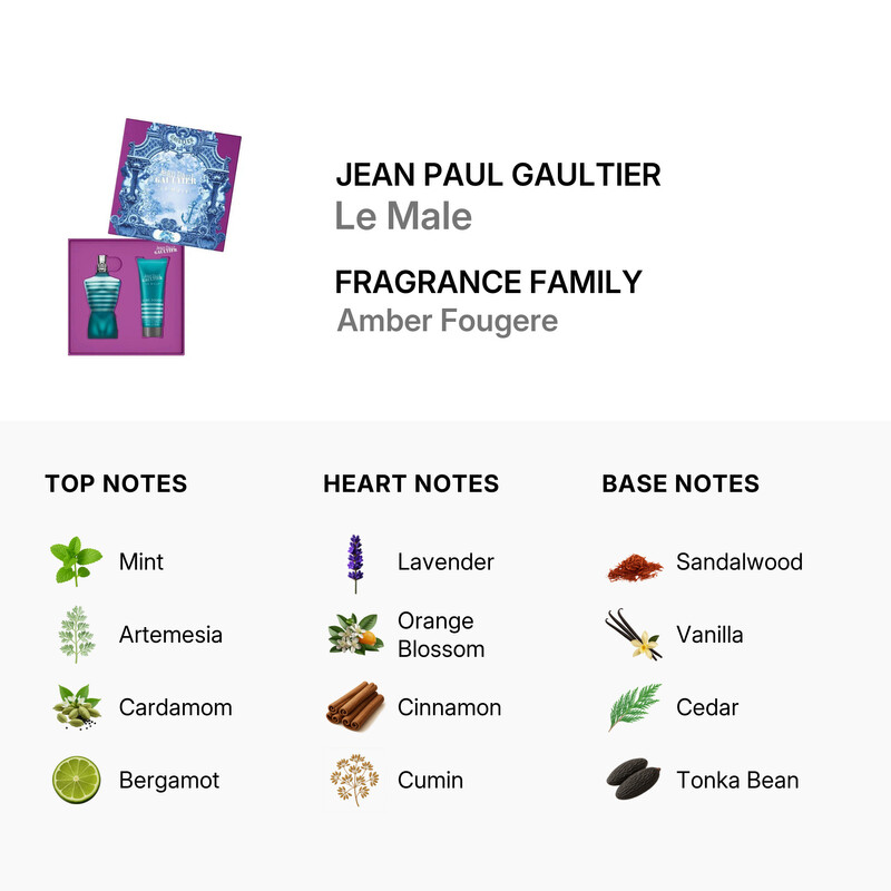 Jean Paul Gaultier Men's Le Male Gift Set Fragrances 8435415103121