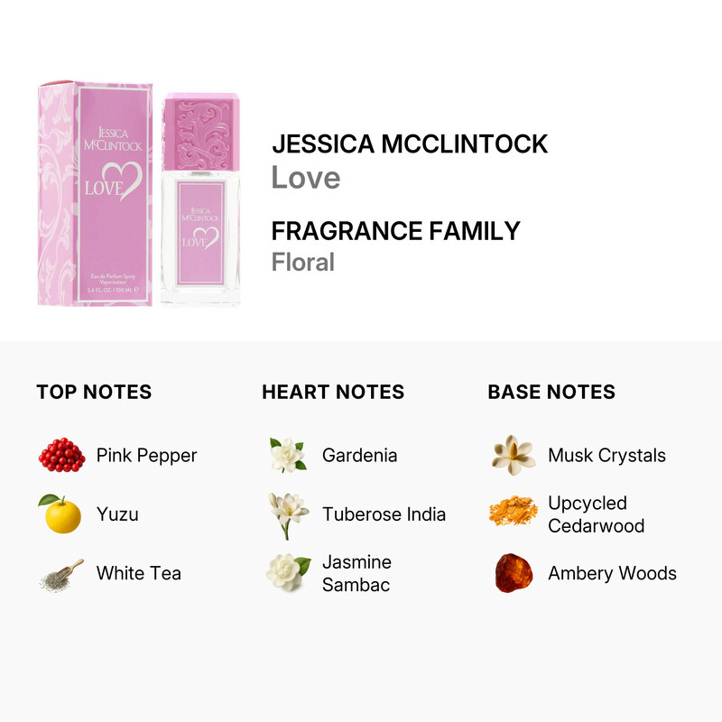 Jessica Mcclintock Ladies Love EDP Spray 3.4 oz Fragrances