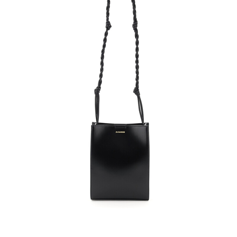 Jil Sander Black Leather Small Tangle Crossbody Bag