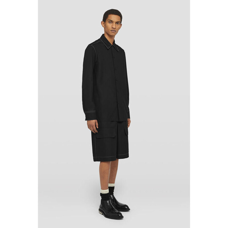 Jil Sander Black Cargo Shorts, Brand Size 50 ( US Size 34