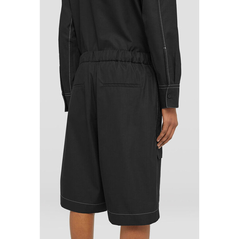 Jil Sander Black Cargo Shorts, Brand Size 50 ( US Size 34
