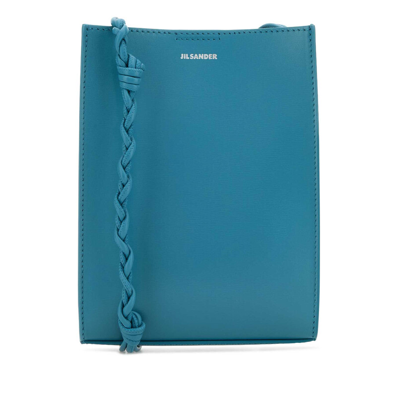 Jil Sander Turquoise Leather Small Tangle Shoulder Bag
