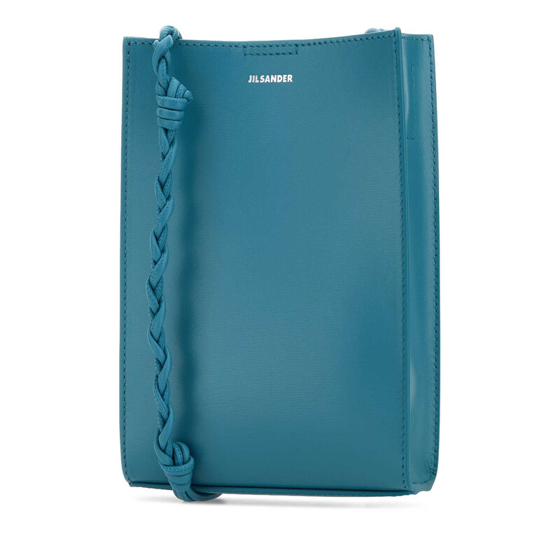 Jil Sander Turquoise Leather Small Tangle Shoulder Bag