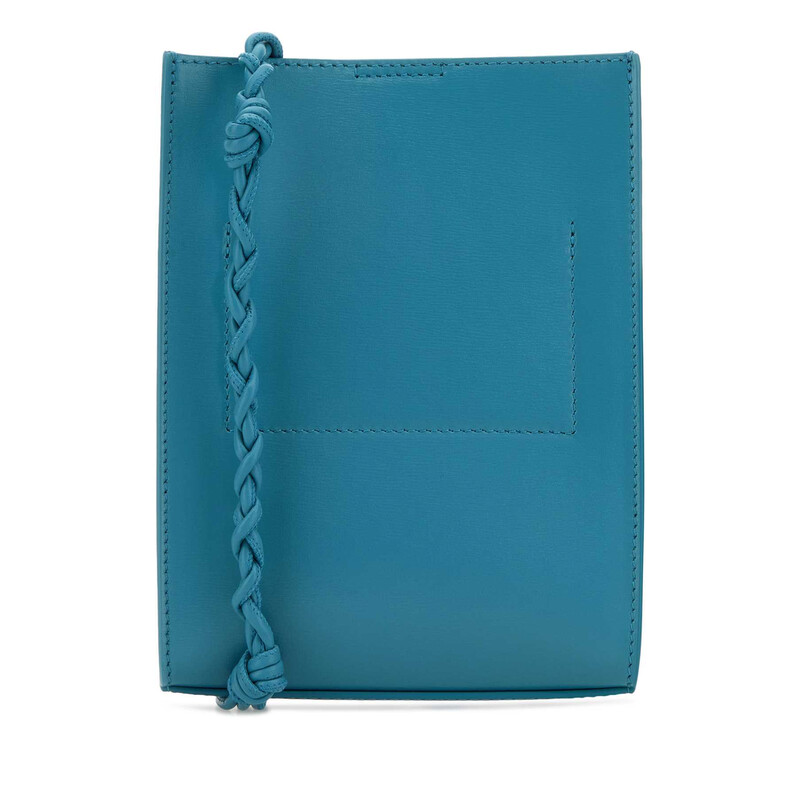 Jil Sander Turquoise Leather Small Tangle Shoulder Bag